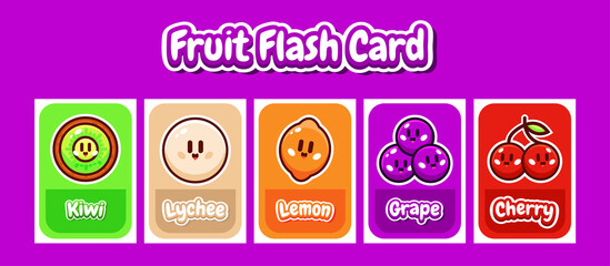 Fruit Flash Card For Education