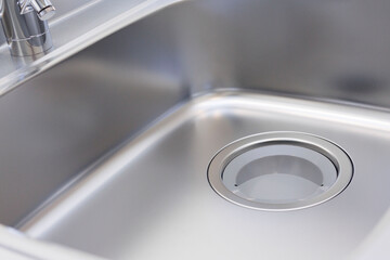 Image of stainless steel sink drain