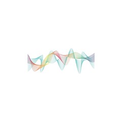 Sound waves line equalizer vector illustration design