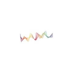 Sound waves line equalizer vector illustration design