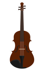 Fototapeta na wymiar 弦楽器(バイオリン・ヴィオラ）本体のベクターイラスト素材