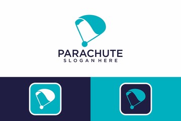 parachute logo design template - obrazy, fototapety, plakaty