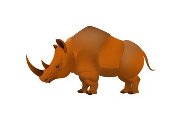 Rhino isolated on white