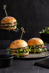 Delicious chicken burgers for dinner