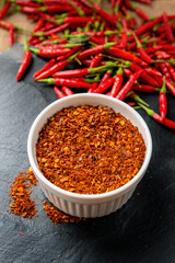 cayenne pepper in a white cup
