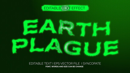 Editable Text Effect Earth Plague