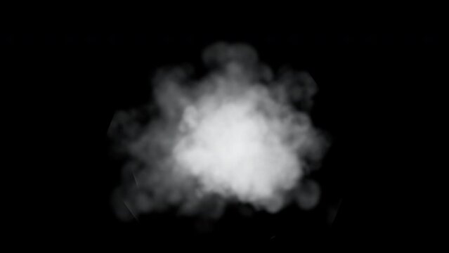 spread of white smoke Isolated by Alpha channel (transparent background) Use it to enhance any video presentation or animation movie or Cinematic clips or film project with ProRes codec 30fps 4K