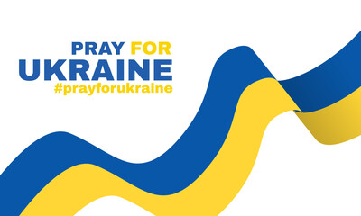pray ukraine 3d flag praying concept vector