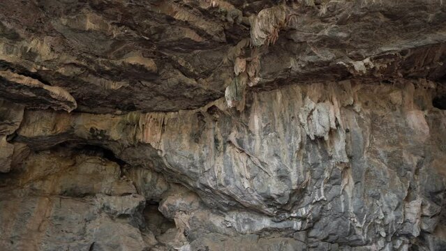 The top part seen from the inside of the Cacahuamilpa caves in Mexico