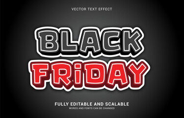 editable text effect, Black Friday style