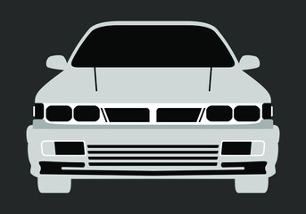monochrome car vector design art