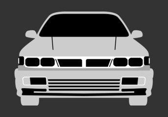 monochrome car vector design art