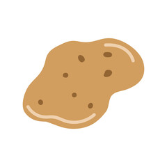 Vector isolated element. Potato. Vegetables. Gardening. Springtime. Color image on a white background. The print is used for packaging design.