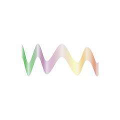 Sound waves line equalizer logo vector illustration