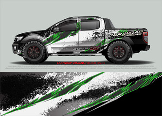 truck and car decal design vector kit. abstract background graphics for vehicle advertisement and vinyl wrap