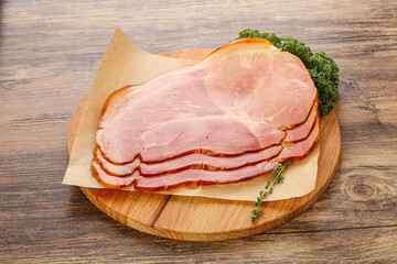 Tasty pork ham snack appetizer