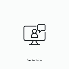 Online meeting vector icon. Premium quality.