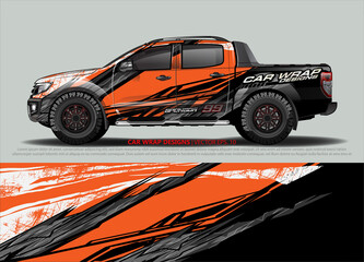 truck and car decal design vector kit. abstract background graphics for vehicle advertisement and vinyl wrap 
