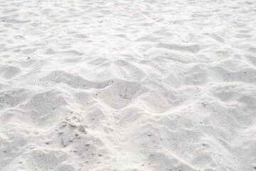 Sea beach sand with foot print texture background