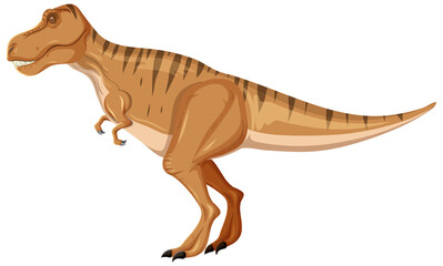 Tyrannosaurus Rex dinosaur on white background