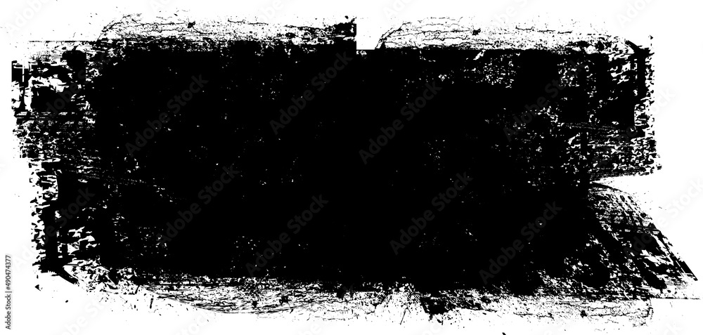 Poster grunge paint stripe . vector brush stroke . distressed banner . black isolated paintbrush collection