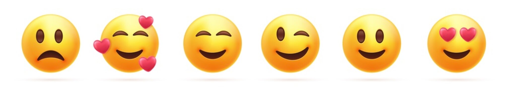 Set Icon Smile Emoji.