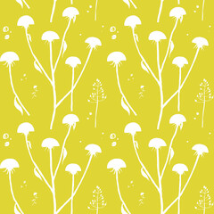 Flower dreaming. Set of seamless patterns.