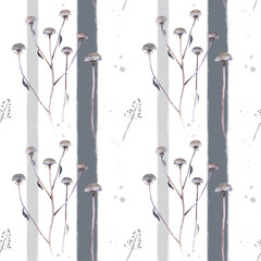 Flower dreaming. Set of seamless patterns.