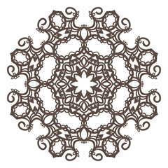 Round pattern, Circular ornament design element, Vector