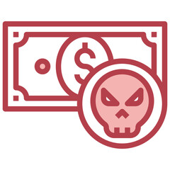 MONEY red line icon,linear,outline,graphic,illustration