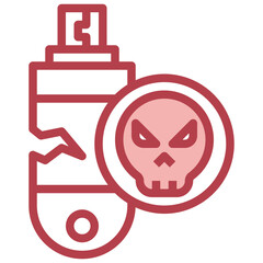 PENDRIVE red line icon,linear,outline,graphic,illustration