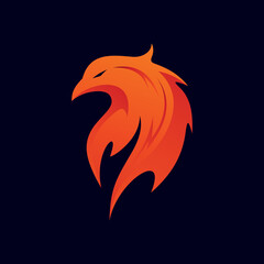 Obraz premium Phoenix Head Logo in Vector