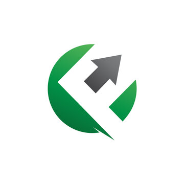 Letter F Arrow Logo Vector