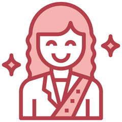 CANPDIDATE red line icon,linear,outline,graphic,illustration