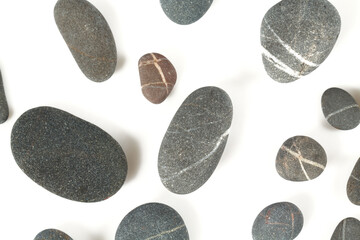 Fototapeta na wymiar pebbles isolated on white background