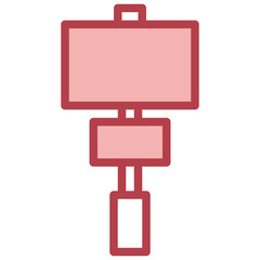 STREET SIGN red line icon,linear,outline,graphic,illustration