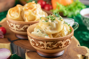 Oriental national traditional dumplings 
