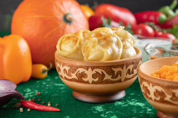 Oriental national traditional dumplings 