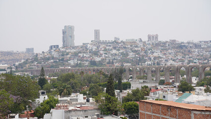 Quer&eacute;taro city architecture and streets from Central Mexico.