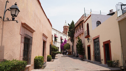 Querétaro city architecture and streets from Central Mexico.