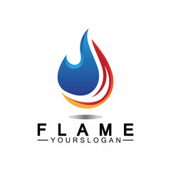 Obraz premium Fire Flame Logo design vector template