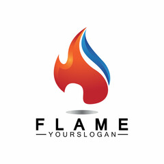 Fire Flame Logo design vector template