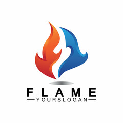 Fire Flame Logo design vector template
