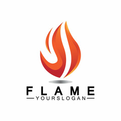Fire Flame Logo design vector template