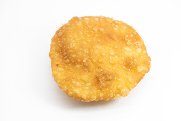 puri or poori isolated on white baackground,