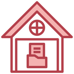 Obraz premium FOLDER red line icon,linear,outline,graphic,illustration