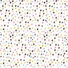 Fototapeta premium Colorful dots seamless pattern. Vector illustration