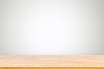 Abstract Natural wood table texture isolated on white background : Top view of plank wood for graphic stand product, interior design or montage display your product