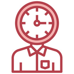 BUSY red line icon,linear,outline,graphic,illustration