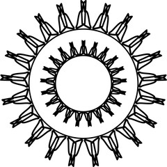 mandala circle with shape design 